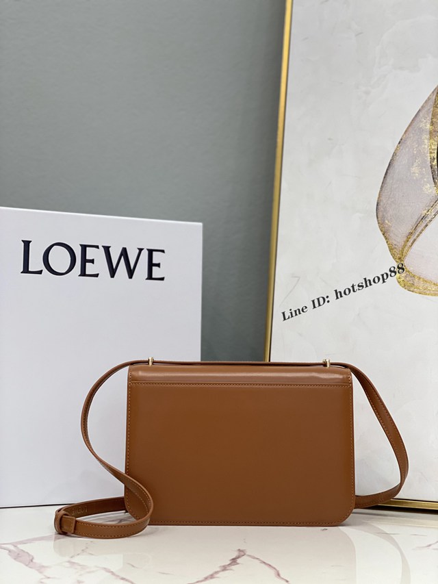 Loewe專櫃2022全新Goya系列中號手袋 羅意威爆款純色全皮肩背斜挎女包 lyw1069